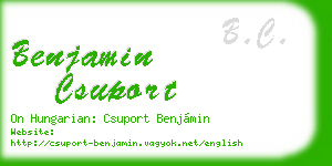 benjamin csuport business card